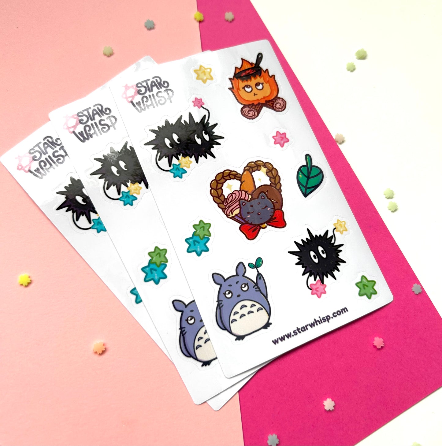 Anime Friends Vinyl Sticker Sheet, Magic Sprites Planner Stickers, Journal Stickers
