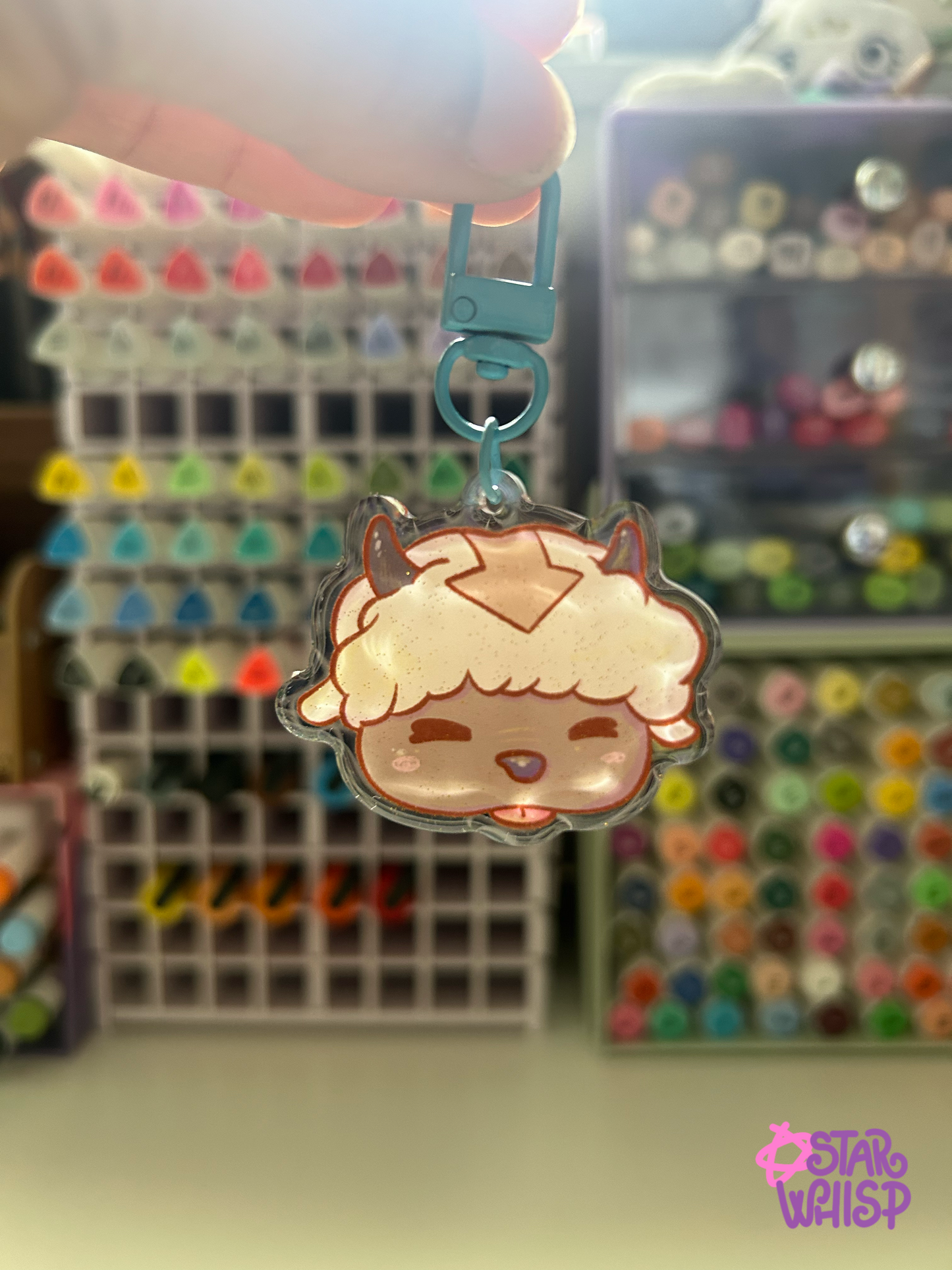 Air Bison Glitter Keychain