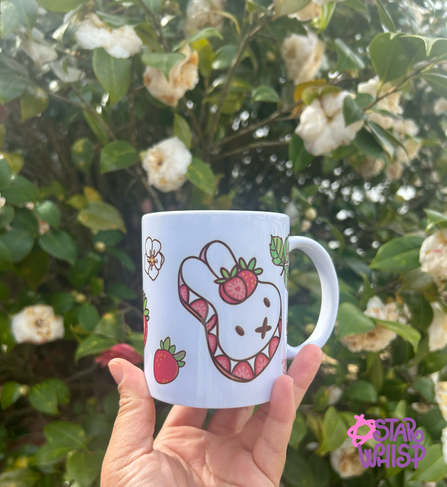 Kawaii Strawberry Bunny Ceramic Mug