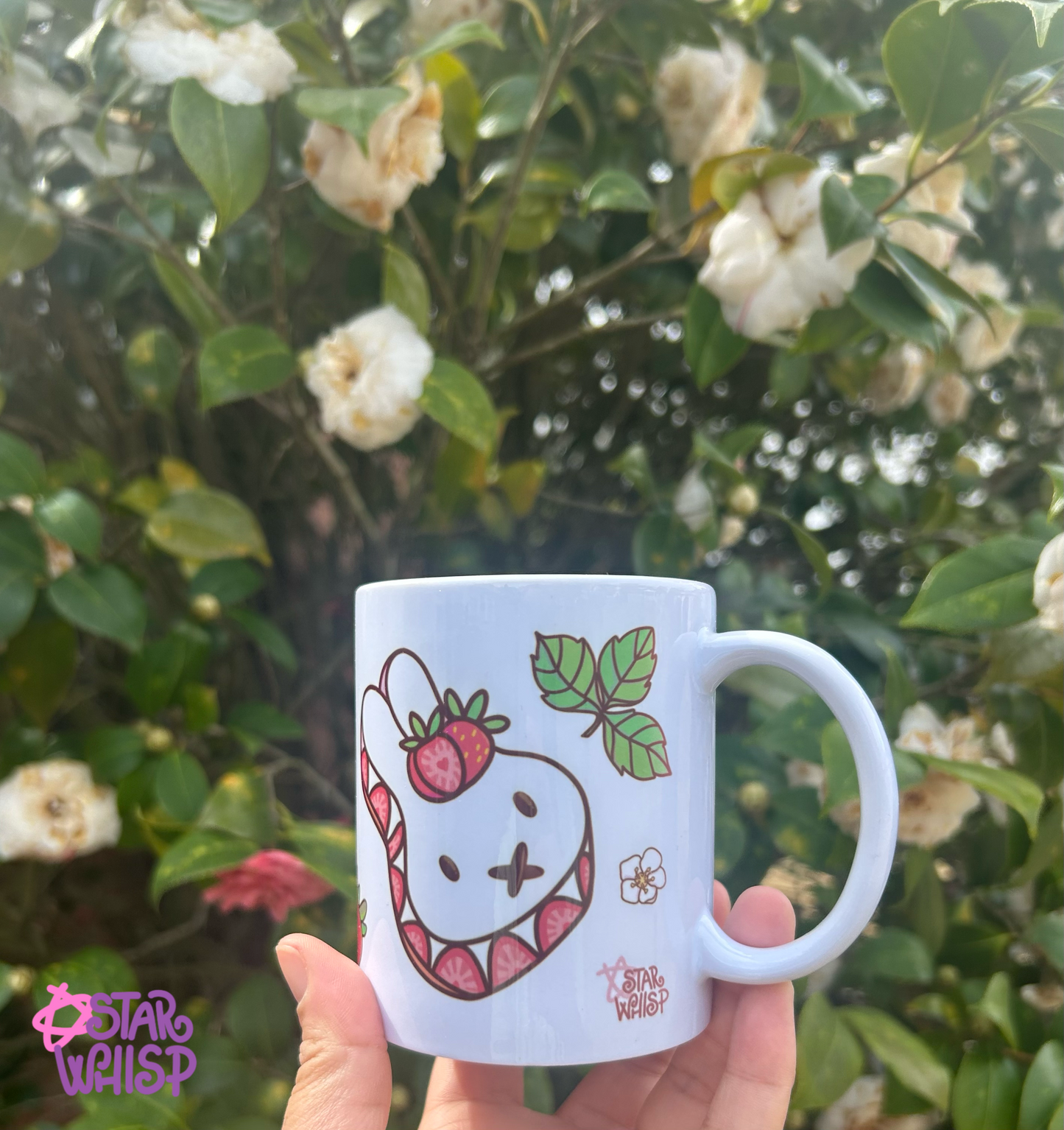 Kawaii Strawberry Bunny Ceramic Mug