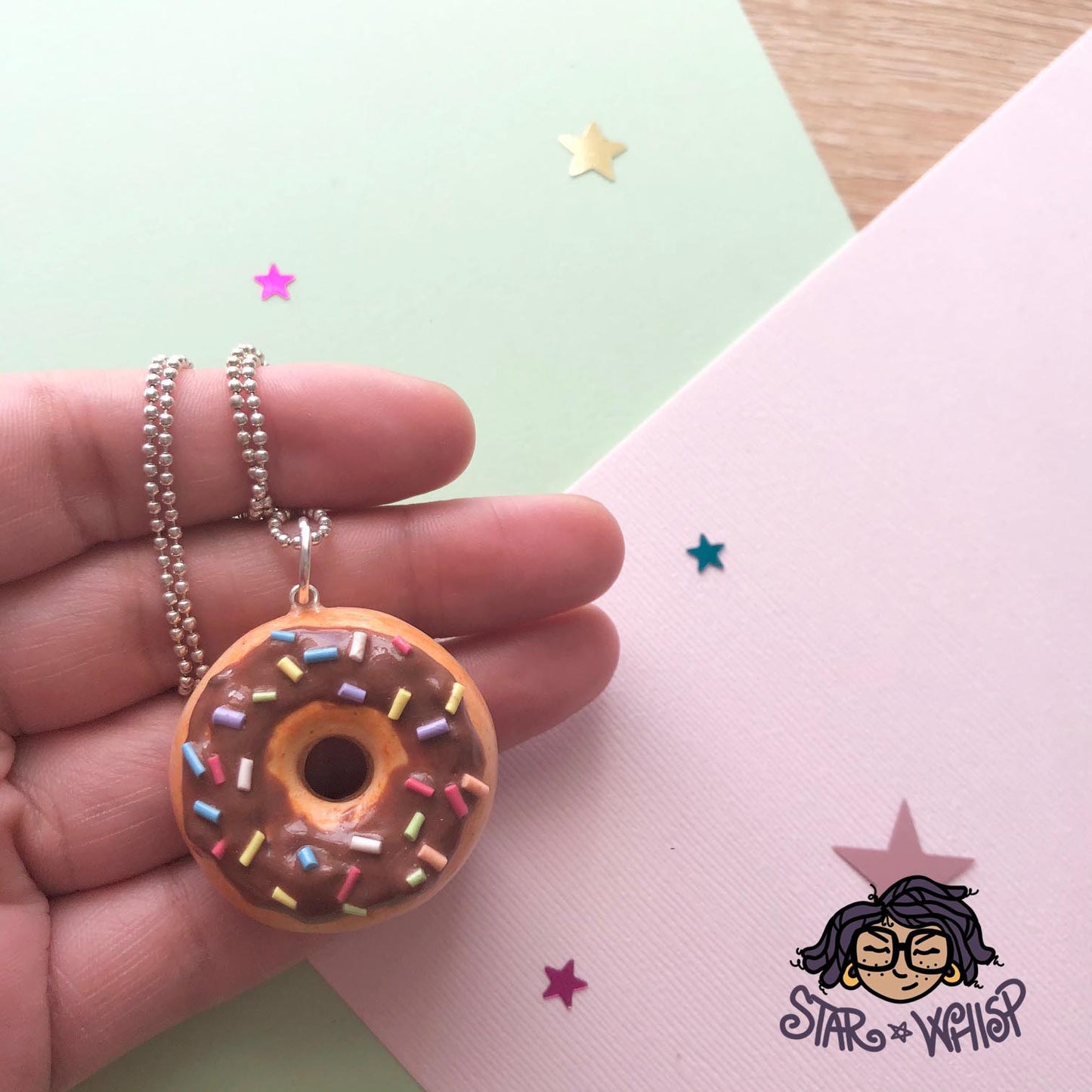 Sprinkle Donut Necklace