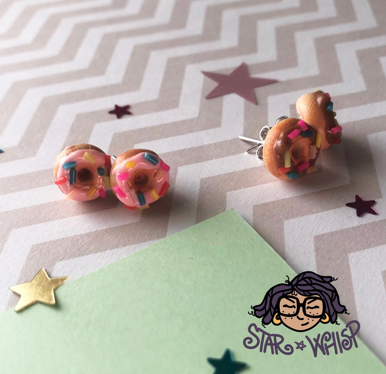 Sprinkle Donut Post Earrings