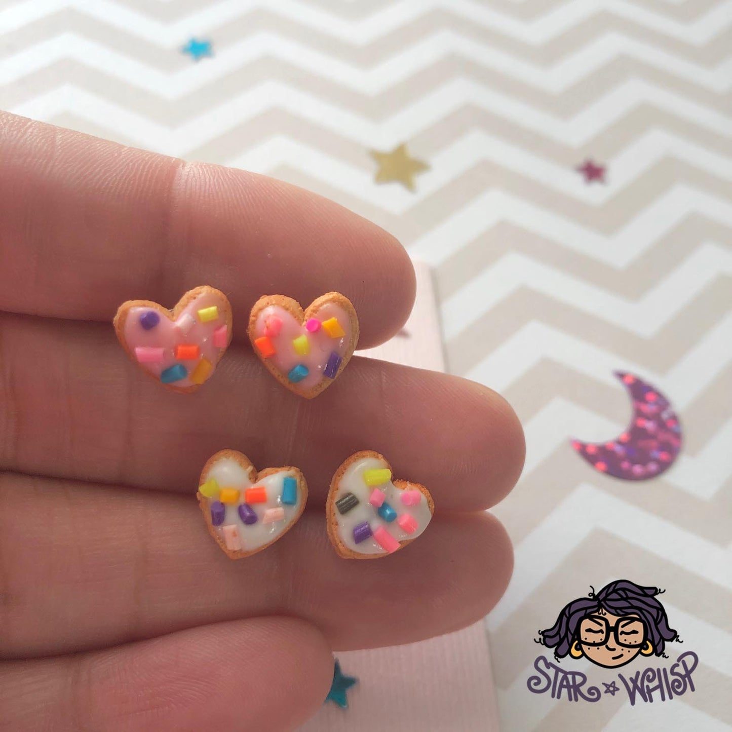 Heart Cookie Post Earrings
