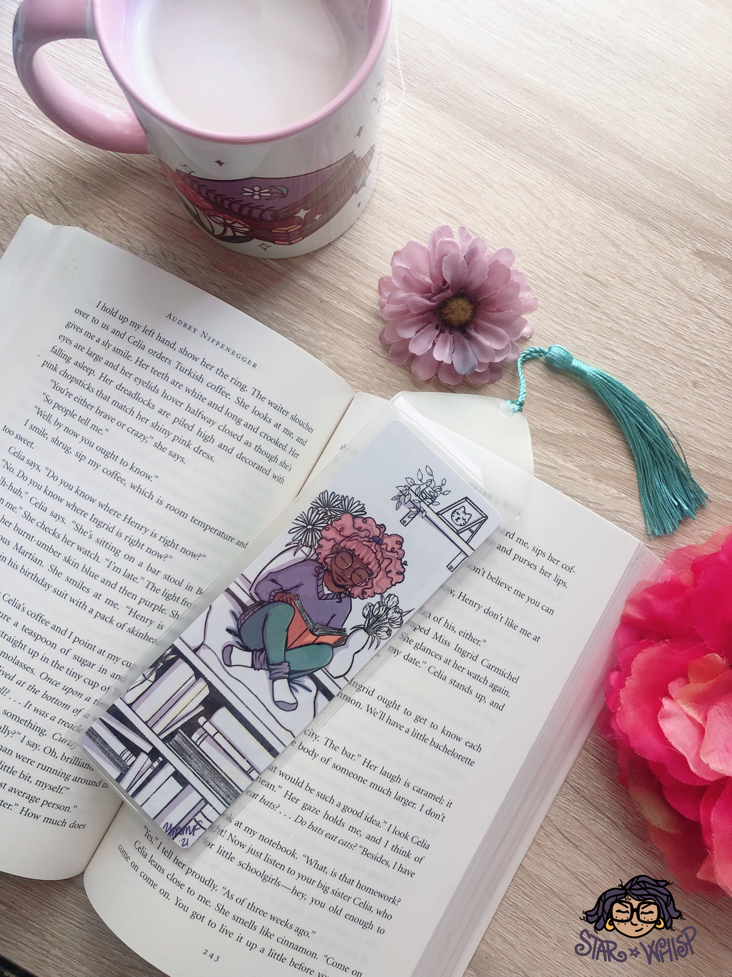 Cozy Weekend Reading Bookmark with Tassel