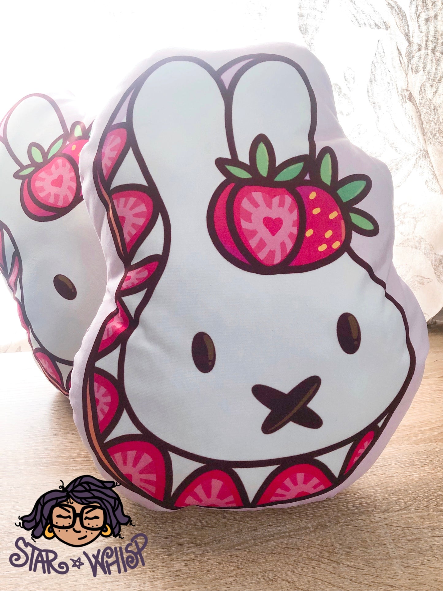 Strawberry Bunny Pillow