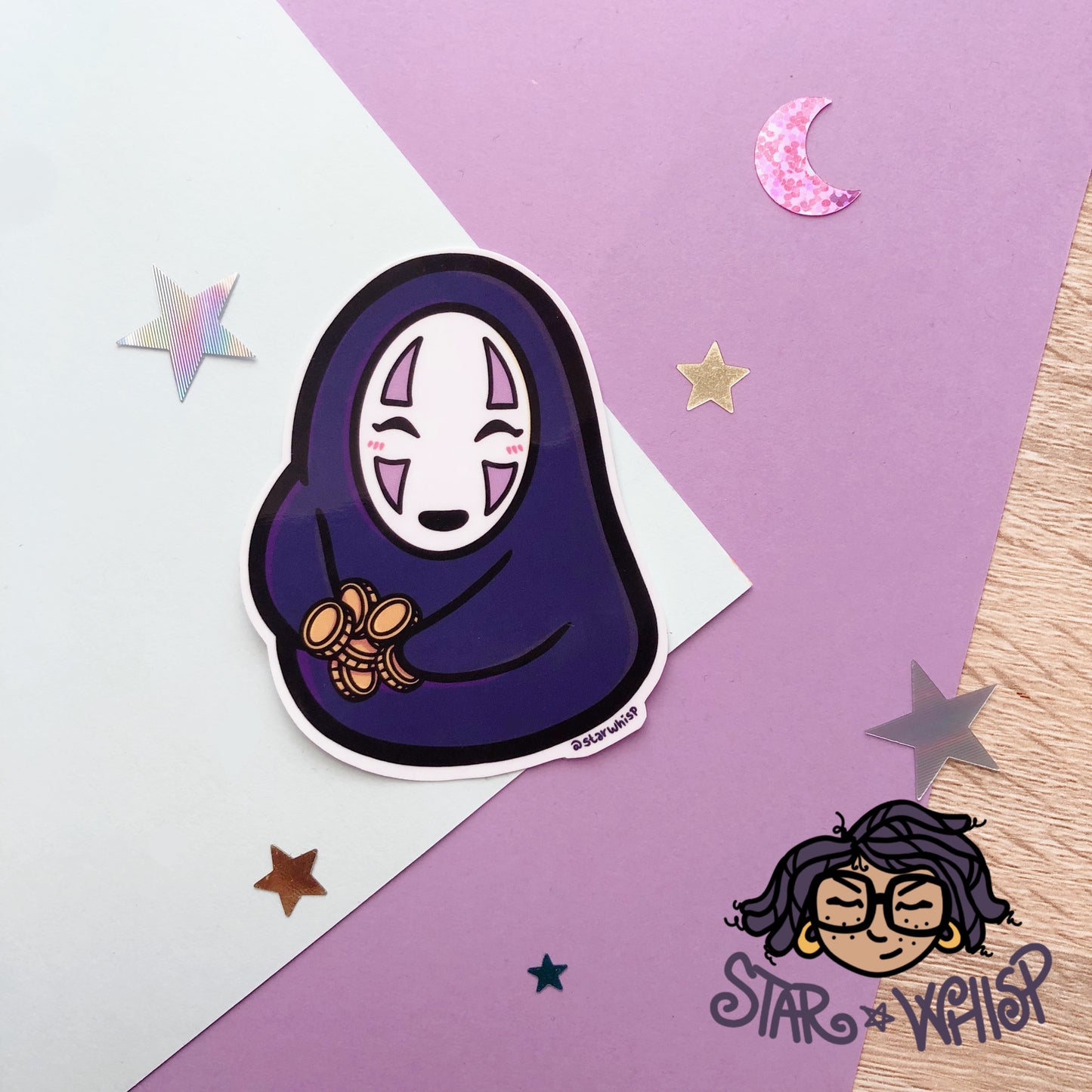 Noh Mask Face Vinyl Sticker