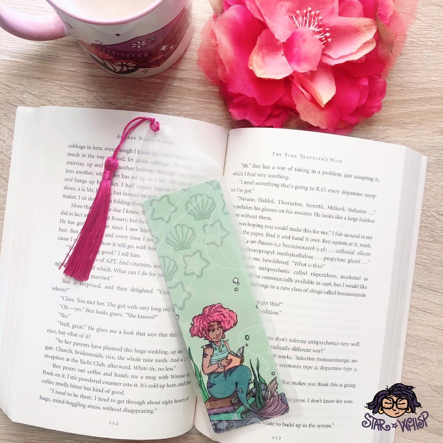 Mermaid Reading Bookmark with Tassel