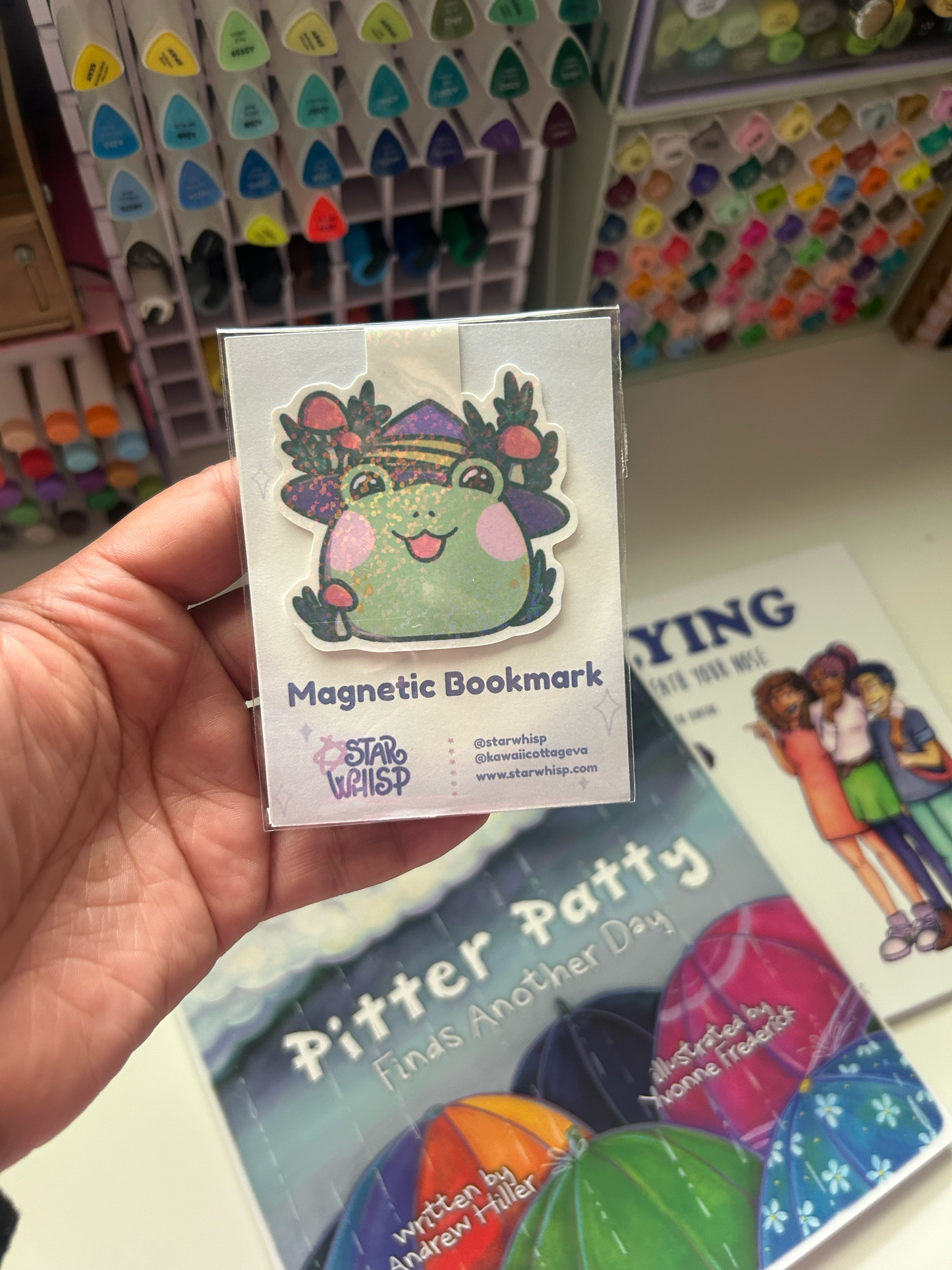 Frog Bookmark, Frog Familiar Magnetic Bookmark