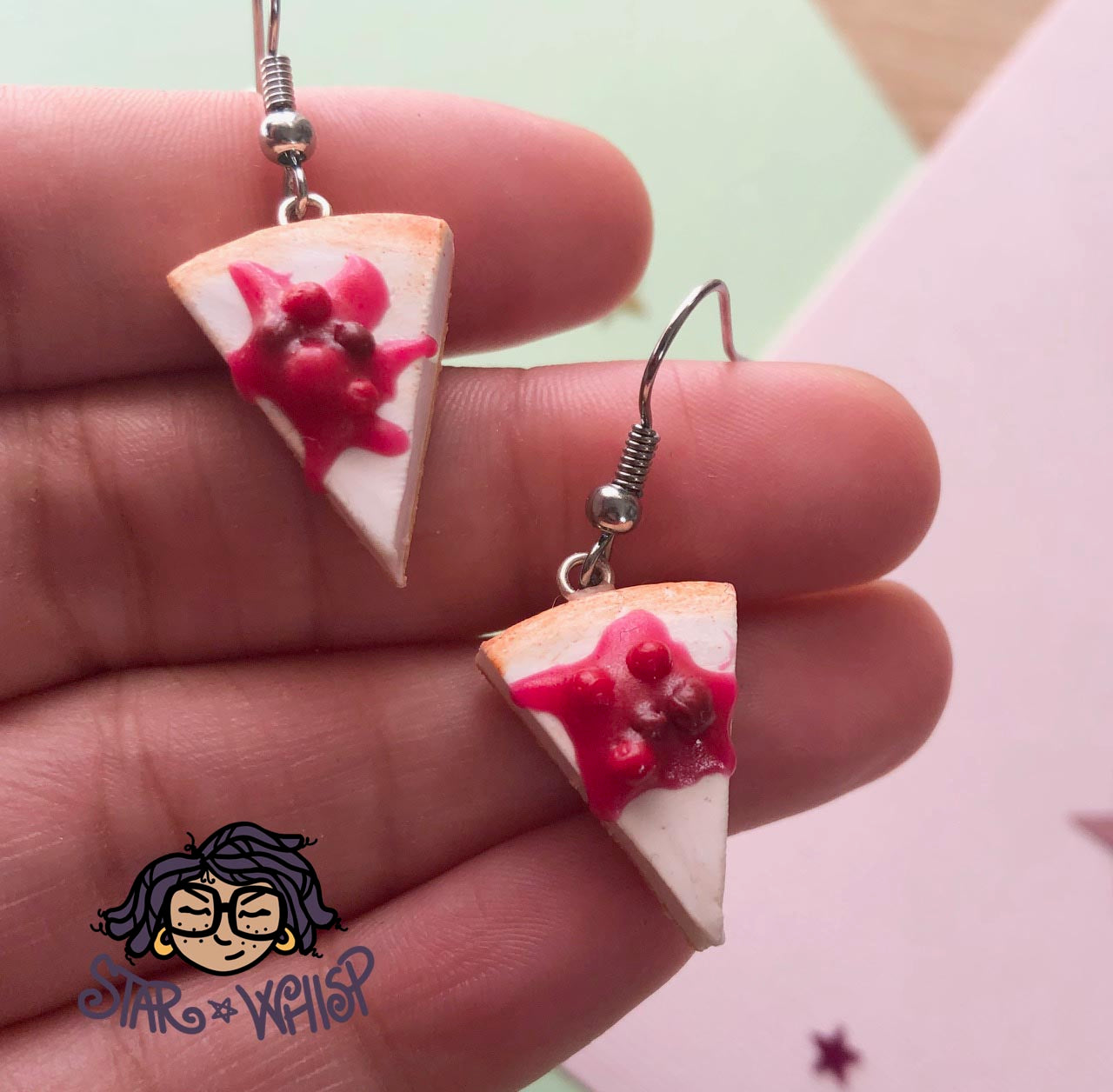 Cherry Cheesecake Dangle Earrings