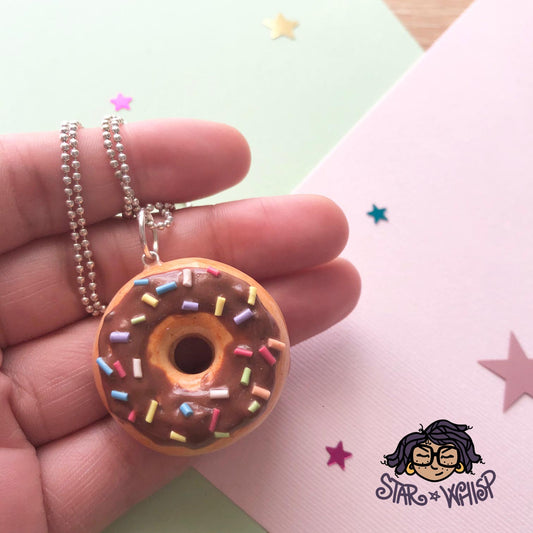 Sprinkle Donut Necklace
