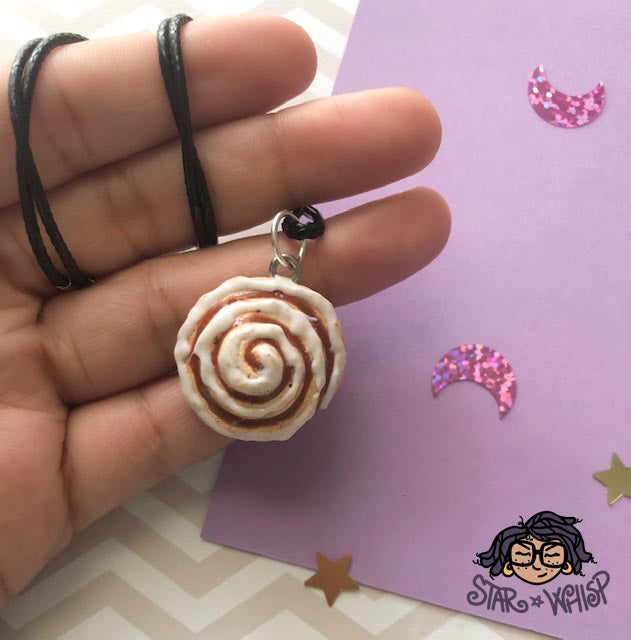 Cinnamon Roll, Cinnamon Bun Necklace