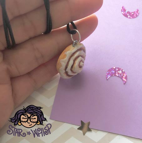 Cinnamon Roll, Cinnamon Bun Necklace