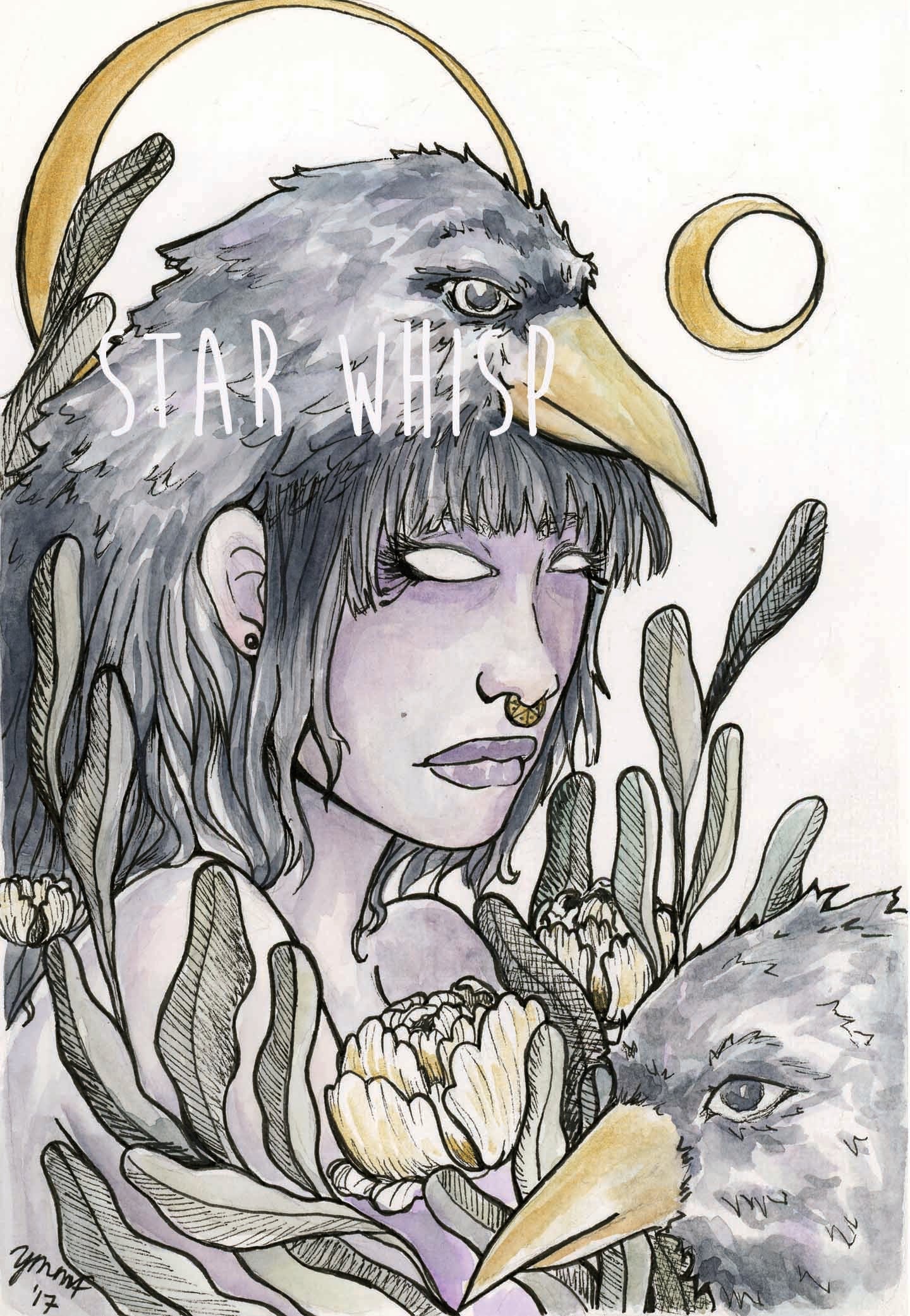 Crow Witch 5 x 7 Art Print