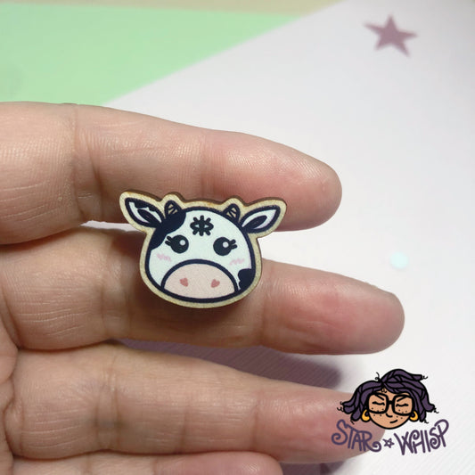Mystery Cow Wooden Pin
