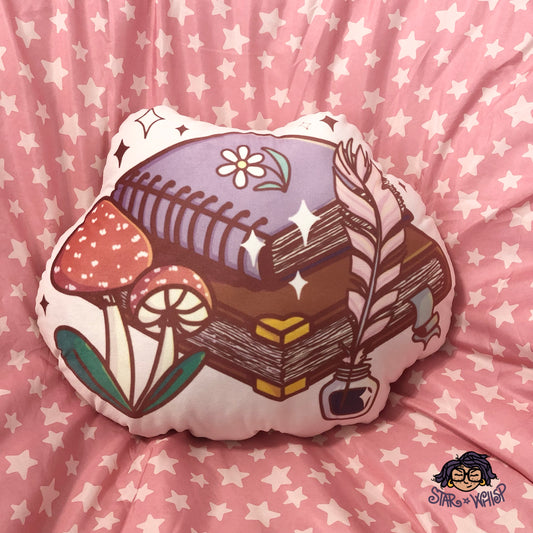 Cottage Core Books Pillow