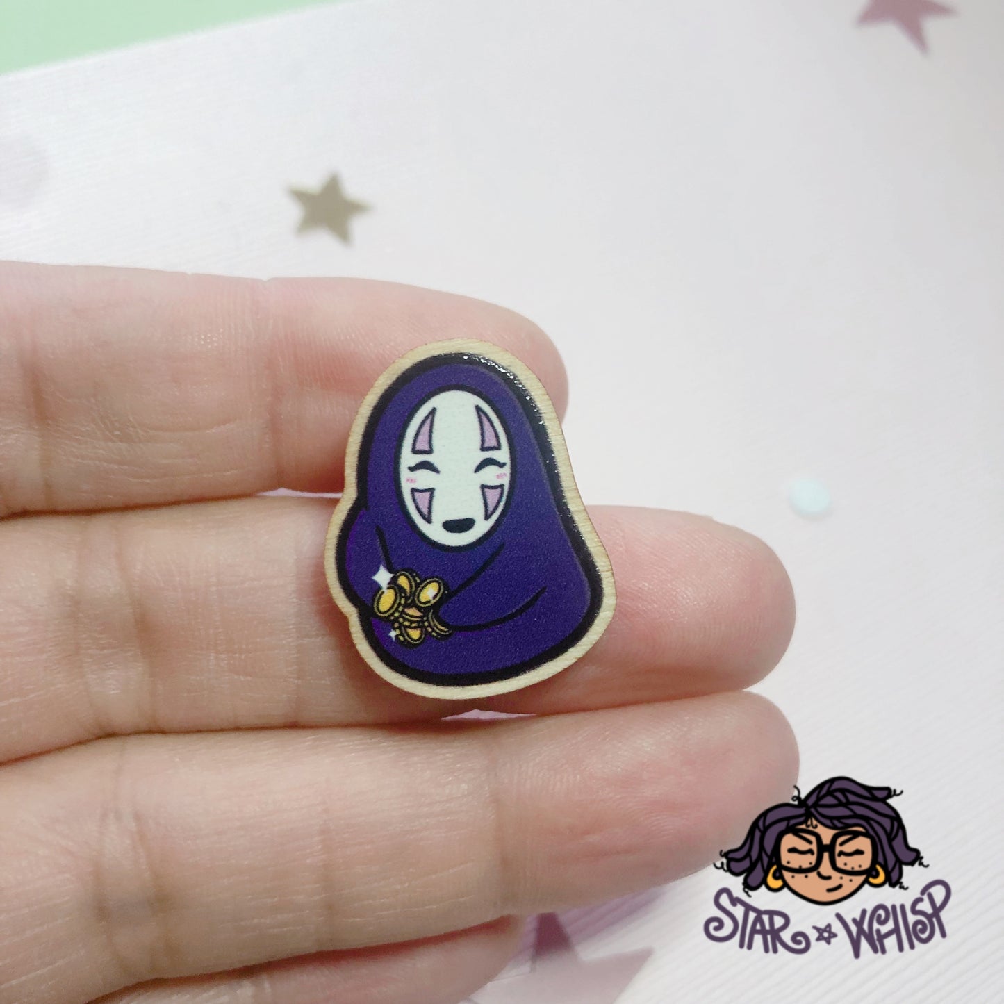 Noh Mask Wooden Pin