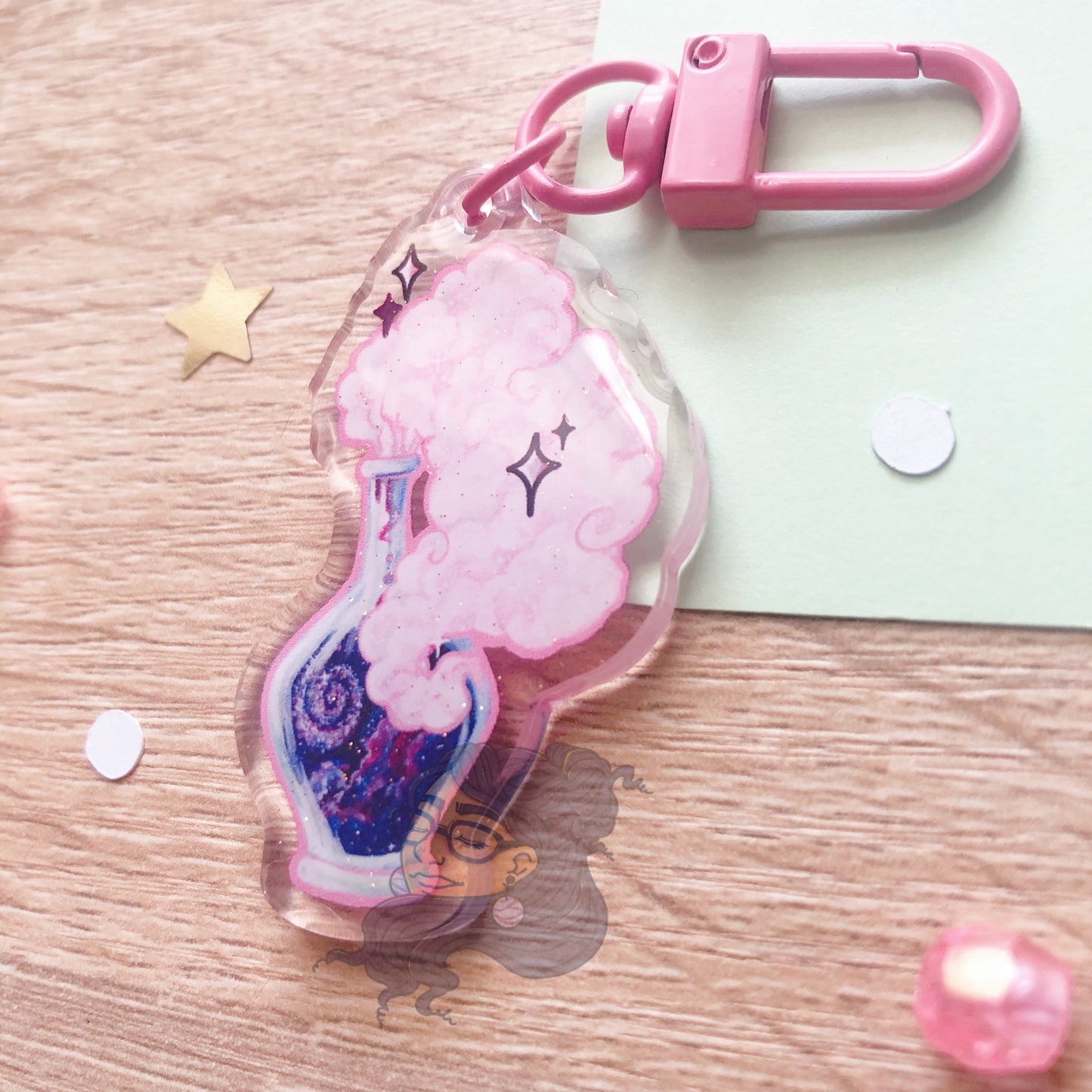 Magic Bottle Glitter Keychain