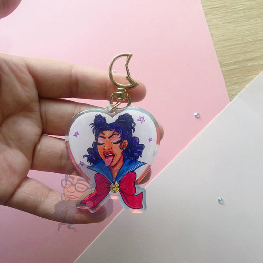 Sailor Meg Rainbow Holo Keychain